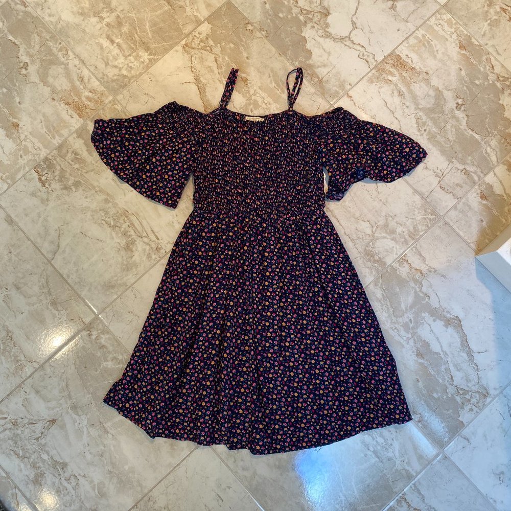 Hayden Girls Floral Cold Shoulder Mini Dress